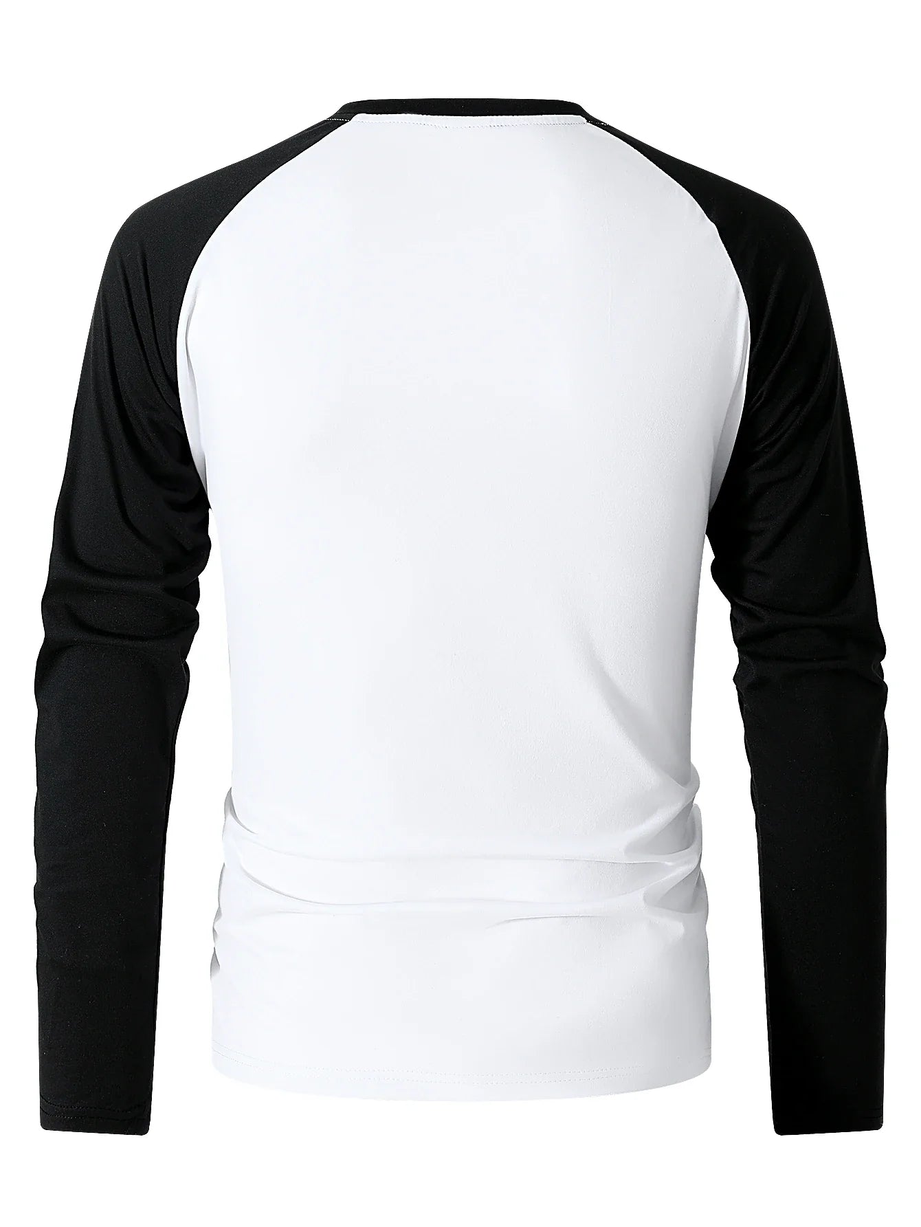 New Spring Autumn Style Simple Outdoor Sports Fashion Trendy Versatile Color Block V-neck Long Sleeve Men's Top