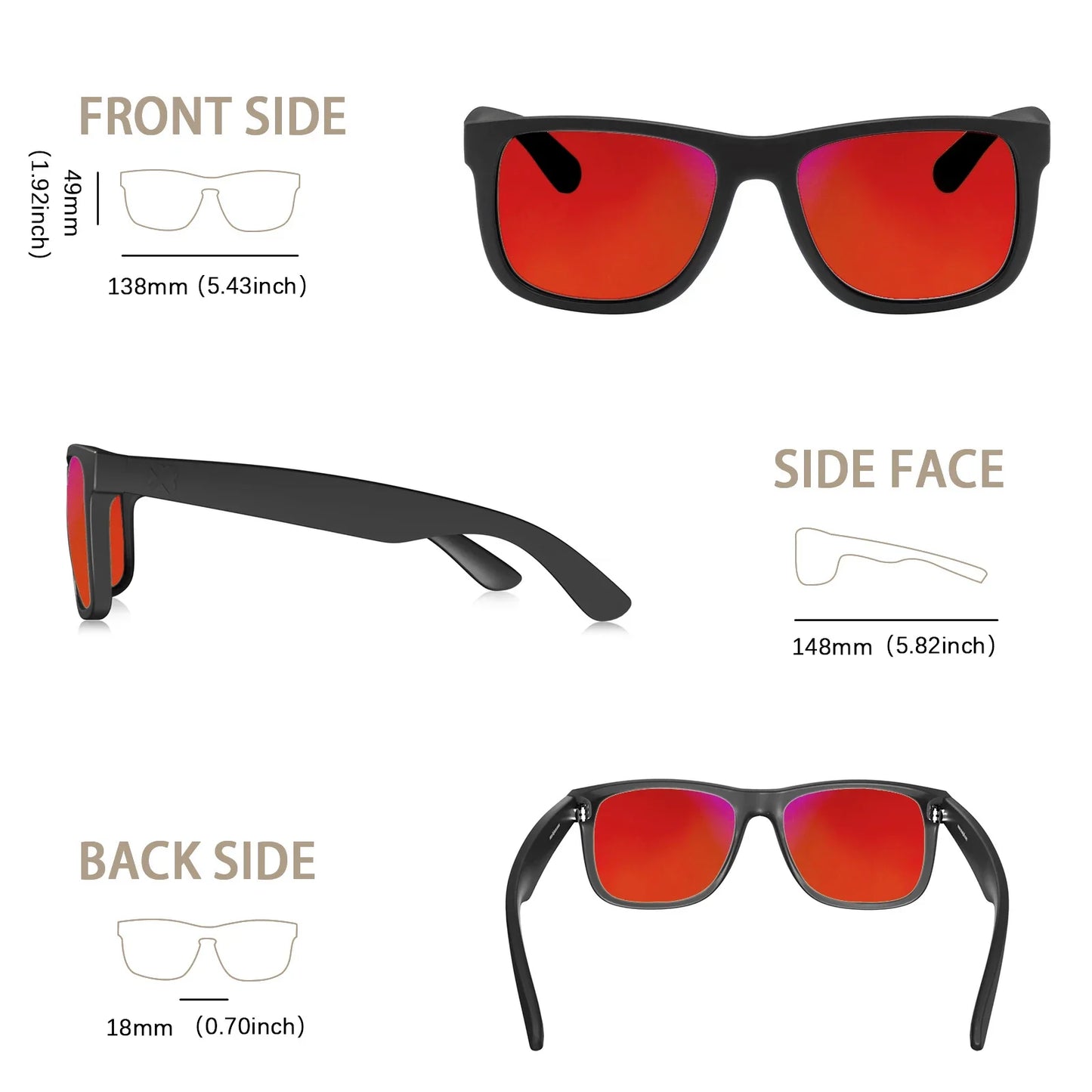 XXL 99% Blue Light Blocking Glasses for Big Heads Men Women UV400 TR90 Oversized Computer Sunglasses 8806