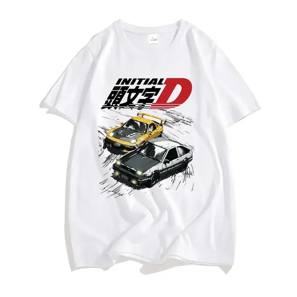 Initial D T Shirt Japanese Anime Graphic Funny Harajuku Manga T Shirt Fashion Casual Short Sleeve T Shirt Women Clothes