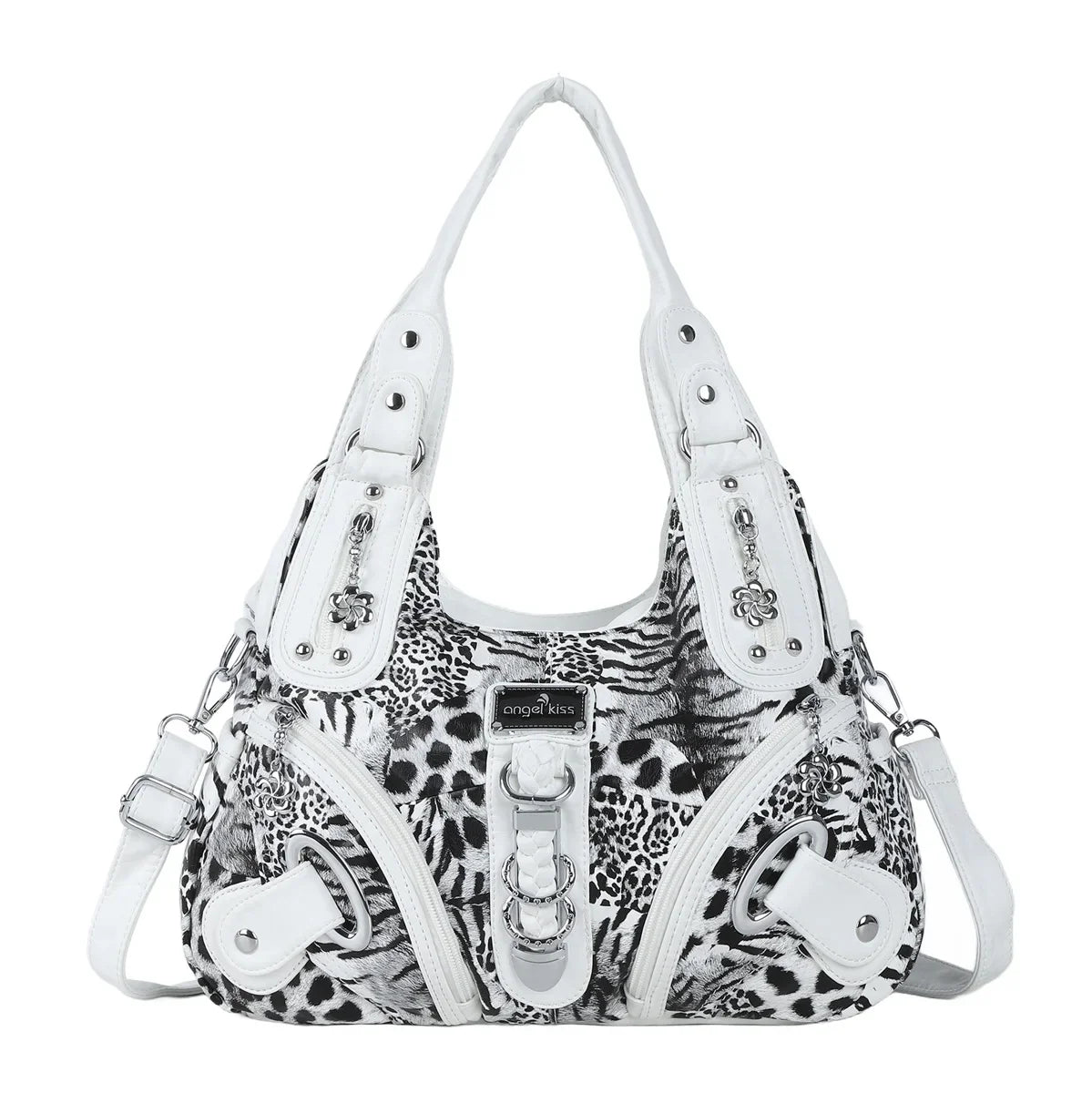Vintage Bag Large Women's Shoulder Bag Leopard Print Top-Handle Fashion Satchel Dumpling Tote Hobos Handbags