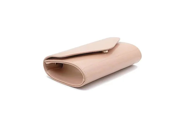 Patent Leather Envelope Clutch Purse Shiny Candy Color Cover Day Clutches Evening Bag for Women Shoulder Handbags Bolso Mujer