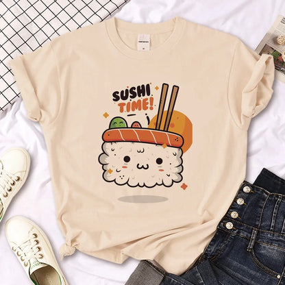 Sushi Shirt t shirt women manga harajuku streetwear t shirt female funny clothes