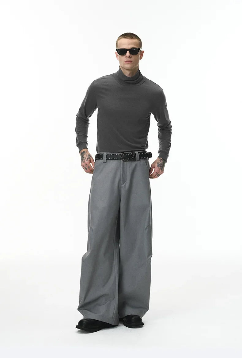 Autumn New Arrival Slim Fit Long-Sleeved Wool Turtleneck Base Layer T-Shirt High-quality Men's Slim-fit Undershirt-190g
