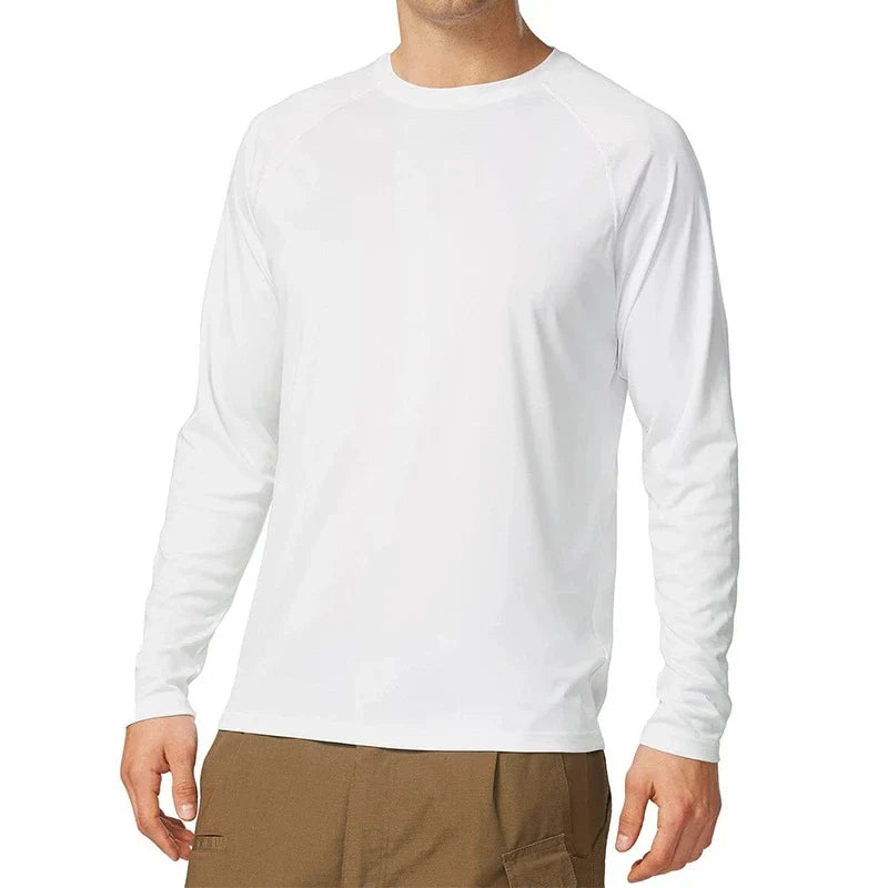 Nheals UPF 50+ Long Sleeve T-shirt Men's UV Sun Protection Quick Dry Breathable Sunscreen T-shirt Hiking Fish Performance Tops