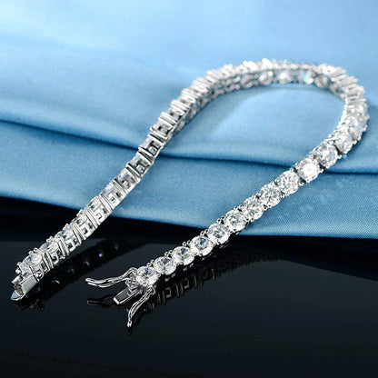 8mm Big Moissanite Diamond Tennis Bracelet for Women Men S925 Silver Plated 18k Yellow/White Gold BangleCertified Certificates
