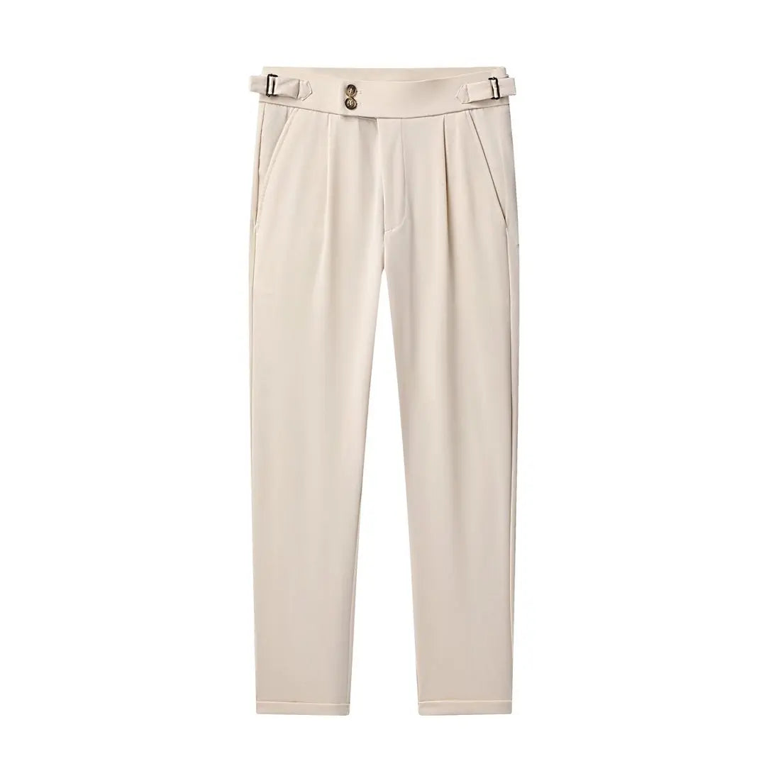High Quality Mens Stretch Golf Pants Casual Slim Fit Dress Pants Adjustable Waist Tapered Work Cropped Trousers