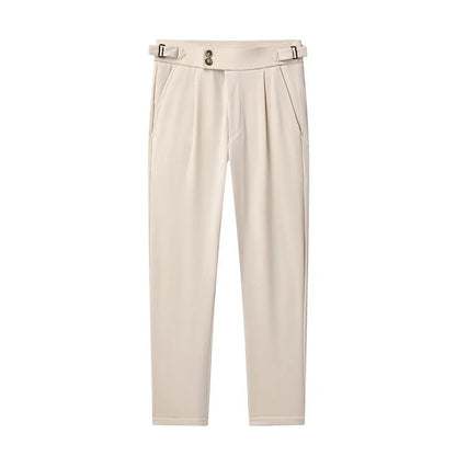 High Quality Mens Stretch Golf Pants Casual Slim Fit Dress Pants Adjustable Waist Tapered Work Cropped Trousers