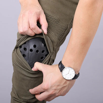 New Men's Winter Riding Motorcycle Cargo Pants Male Outdoor Riding Jeans Moto Protective Gear With Hip Knee Gear Long Trousers