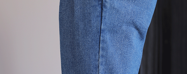 Italian Style Men's High Waist Business Neapolitan Jeans Draped Cuffed Straight Leg Western Pants Youth Trendy Wear Resistant