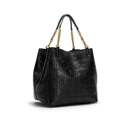 Women's Tote Bag 2024 New Steel Embossed Handbag Large Capacity Business Storage Bag