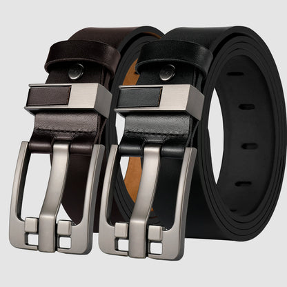 Luxury Men's Belt New Large Plus Size 100-130cm Retro Needle Buckle High Quality