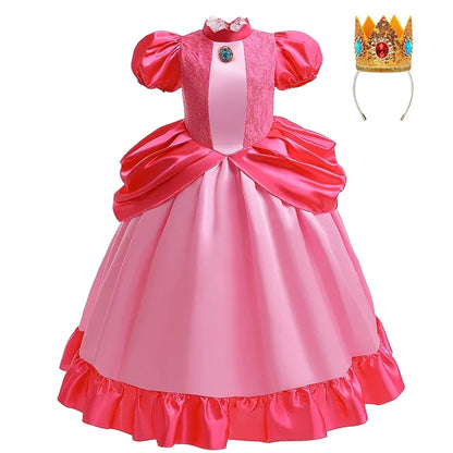 Daisy Girls Princess Dress Cartoon Movie Cosplay Costume Summer Kids Orange Party Outfits 2-10 Years Halloween Fancy Clothes