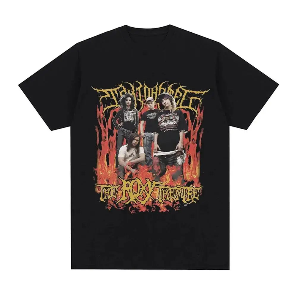 Rock Band Tokio Hotel Kaulitz Graphic Print T Shirt Fashion Punk Short Sleeve  Casual Hip op Streetwear Plus Size T Shirt Women