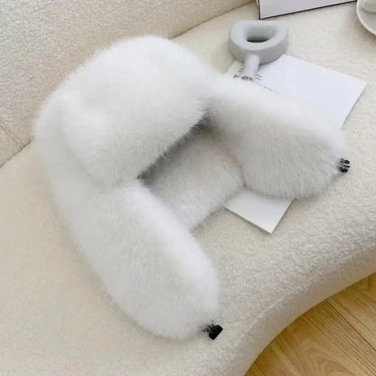 Faux Fur Bomber Hat Or Women And Men Windproof Warm Earmuffs Windproof Earflap Cap Thickened Russian Caps Ear Protection Hats