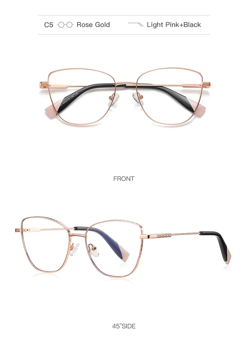 New Myopia Prescription Glasses Hyperopia Reading Glasses Women Anti Blue Light Computer Glasses Optical Eyeglasses Frame