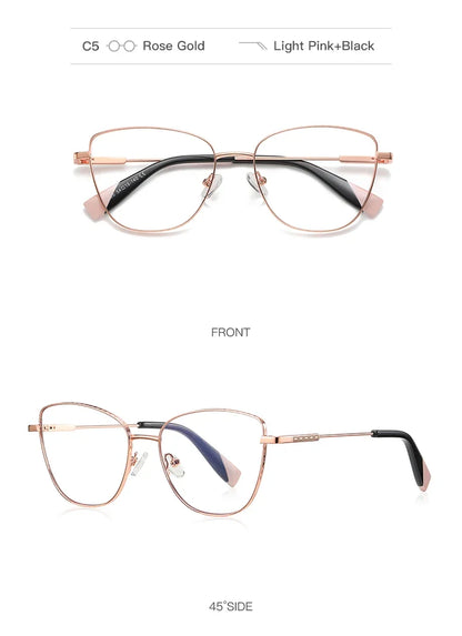 New Myopia Prescription Glasses Hyperopia Reading Glasses Women Anti Blue Light Computer Glasses Optical Eyeglasses Frame