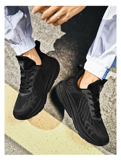 Carbon Plate Air Cushion Running Shoes for Men Soft Chunky Sneakers Women Daily Commuting Shoes Outdoor Casual Walking Shoes
