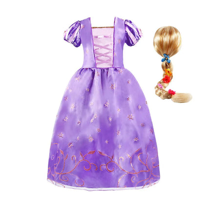 2026 Princess Party Costume Play Fancy Dress Girl Animation Movie Tangled Fairy Tale Halloween Apparel Purim Festival Frocks
