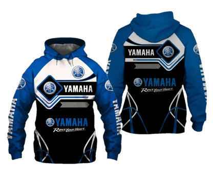 New Yamaha Motorcycle Hoodie, 3D Printed Jersey, Street Style, High-Quality Sport Shirt, Sport Coat