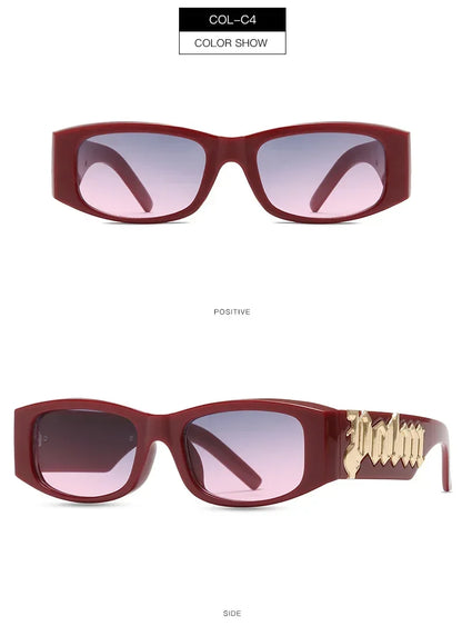 2024 Vintage Luxury Square Sunglasses Women Fashion Letters Sun Glasses Classic Retro Shades Outdoor Travel Male Eyewear UV400