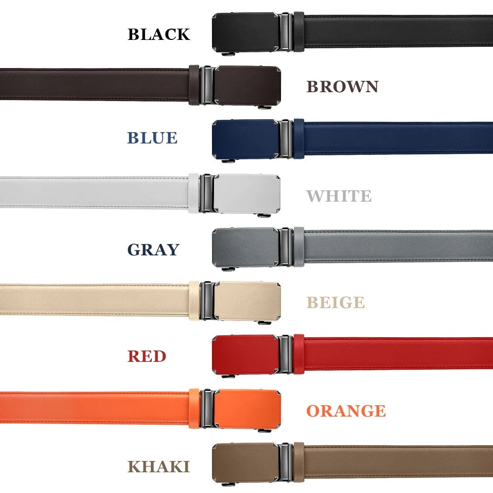 Men Fashion Belt Genuine Leather Belt for Men Automatic Belts Adjustable Waistband Business Belts 허리띠
