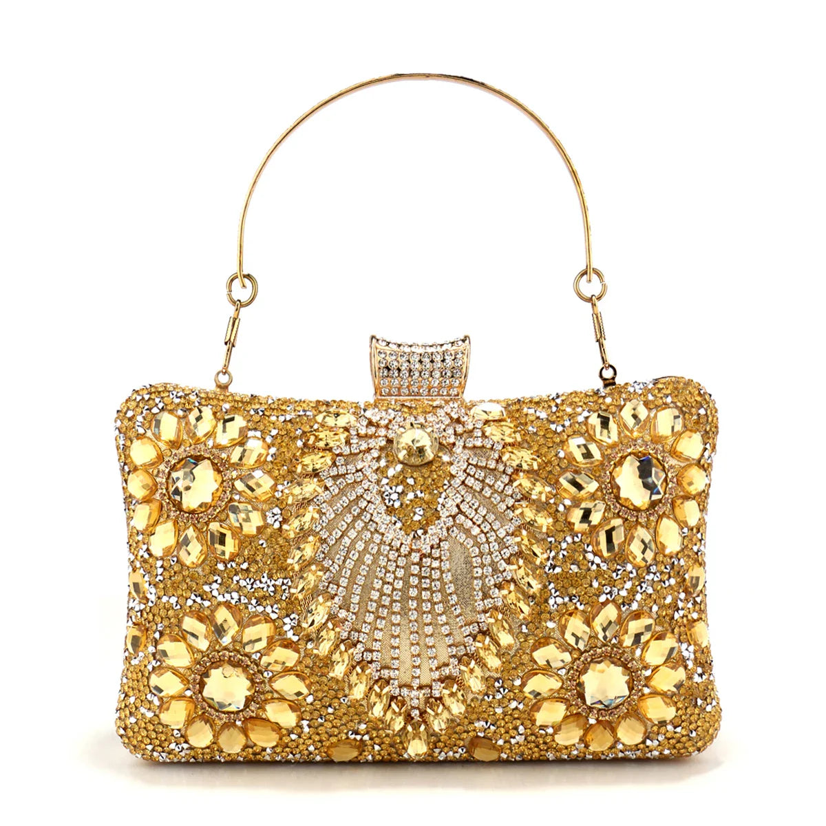Flower One Side Glitter Tassel Women Evening Bags Diamonds Small Day Clutch Luxury New Chain Shoulder Handbags For Party