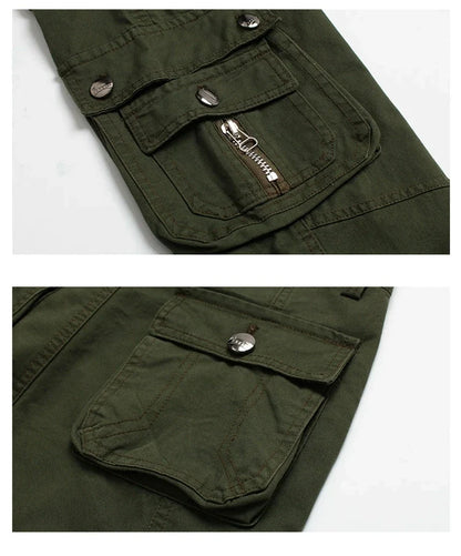 Winter Cargo Pant Men Straight Leg Fit Brushed Trouser Male Cotton Fleece Lined Warm Pocket Work Black Elegant Military Tactical