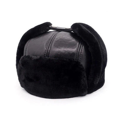 2026 Hot Men 100% Natural Real Sheepskin Leather Bomber Hats Male Casual Winter Warm Sheepskin Leather Cap Hot Russia Adult Caps