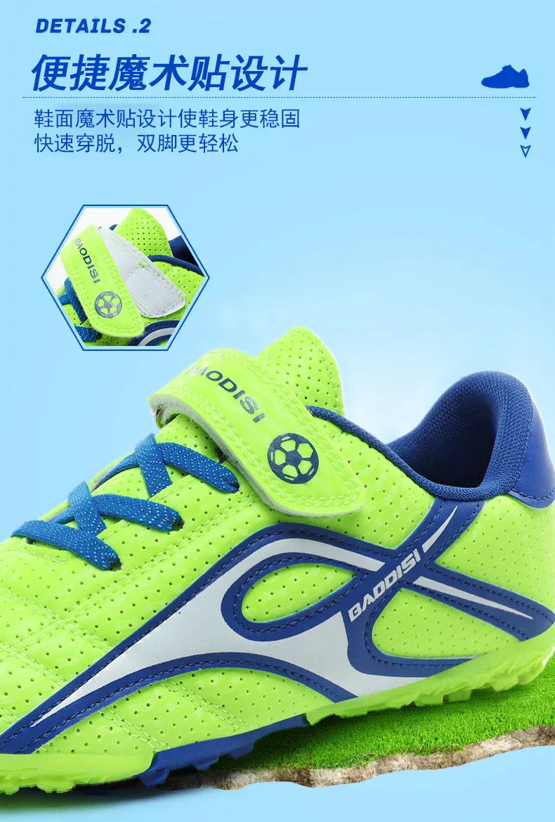 Kids Soccer Shoes Boys Grils Football Boots Non-Slip Training Indoor Outdoor Unisex Athletic Shoes Breathable Ultralight Sports