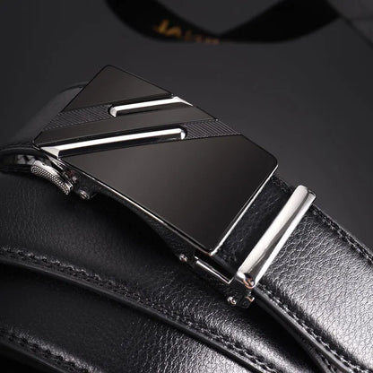 New Men's Belt Automatic Buckle Pants Belt Cowhide Automatic Buckle Formal Business Men's Belt With Suit Belt