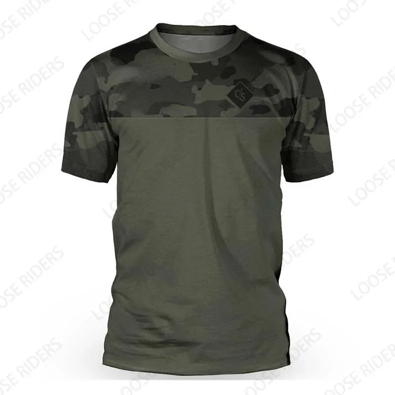 Loose Rider Men's Mountain Bike Long Sleeve Jersey DH Motocross Downhill Jersey BMX Bike Enduro MTB Shirt Breathable Clothing