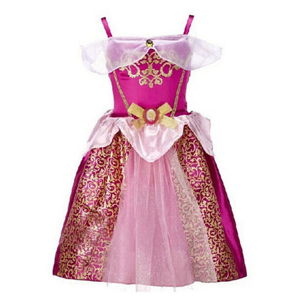 Children Princess Costume Party Fancy Flower Vestido New 2024 Christmas Birthday Carnival Dress Up Rapunzel Belle Disguise Frock