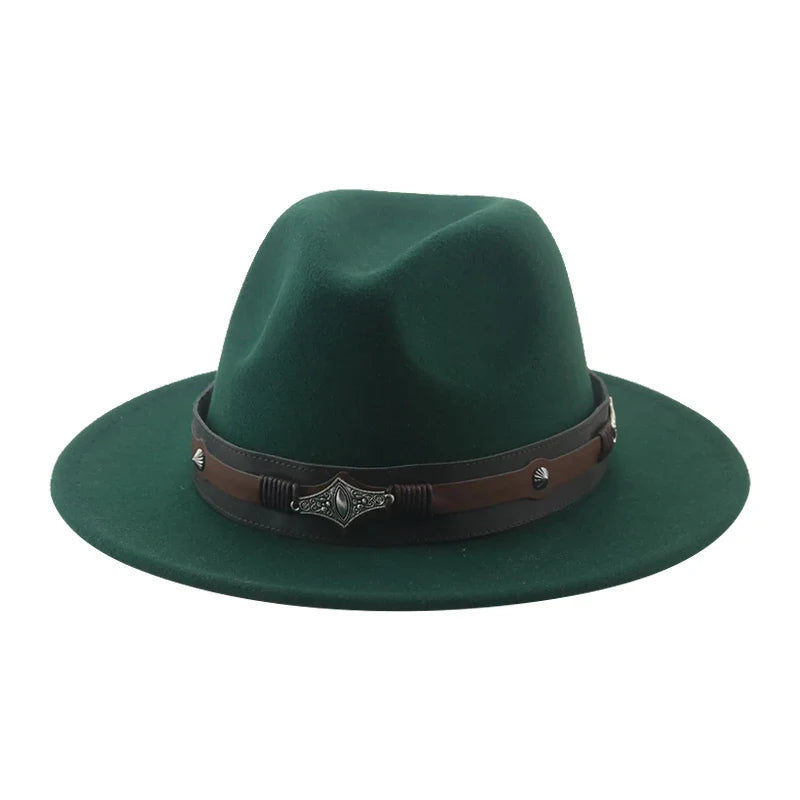 Hat Fedora Hats for Women Hats for Men Cowboy Hat Caps Big Size 62cm Western Cowboy Belt Cow Bands Fedoras Chapeau Feutre Homme
