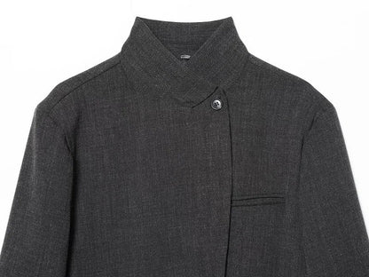 Women's Tailoring Blazers Vintage Office Blazer Woman Faux Wool Coats for Women Streetwear Outerwears Fitted Jacket Women
