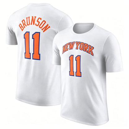 11 Jersey Sweatshirt Breathable Tshirt New York Team 2026 Summer New 100%cotton Men Basketball Fashion Sports Shirt Tee