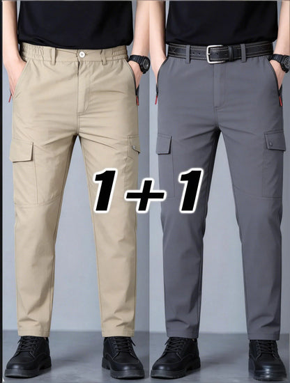 Military Tactical Pants Cargo Men Waterproof  2pieces Casual Pants Wear-resistant Multi-pocket Outdoor Hiking Work Trousers Male