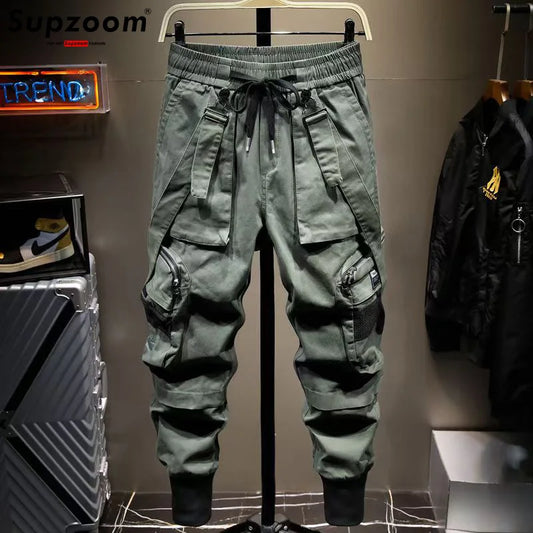 New Arrival Hot Top Fashion Loose Cotton Pockets Selling Brand Overalls Multi Bag High Street Casual Winter Cargo Pants