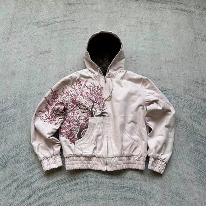 Mountainous Carving Harajuku Hoodie Y2K New Fleece Thickened Got Print Zipper Hoodie Women Street Hip Hop Joker Loose Sweatshirt