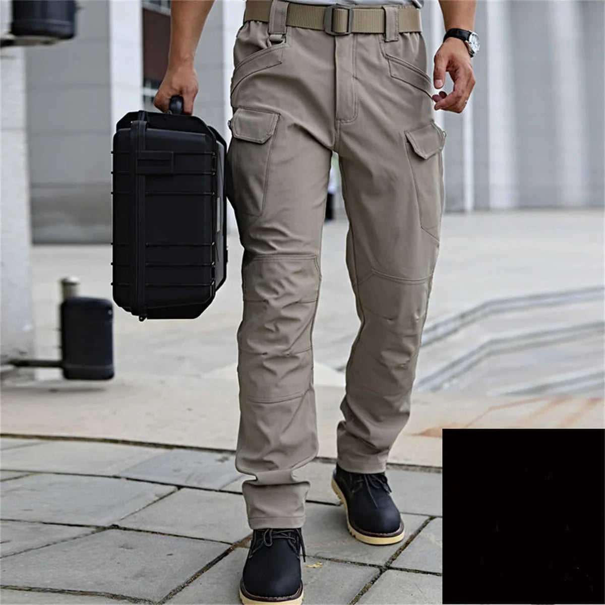 Plus Size Men's Elastic Tactical Pants Camping Hiking Fishing Trekking Climbing Outdoor Trousers Quick Dry Sports