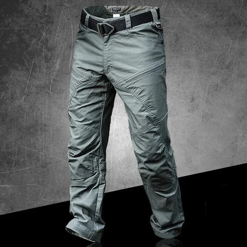 Stretch Hiking Pants Men Water Resistant Rip Stop Cotton Outdoor Work Cargo Pants Multi-Pocket Lightweight Combat Tactical Pants