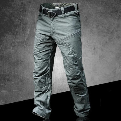 Stretch Hiking Pants Men Water Resistant Rip Stop Cotton Outdoor Work Cargo Pants Multi-Pocket Lightweight Combat Tactical Pants