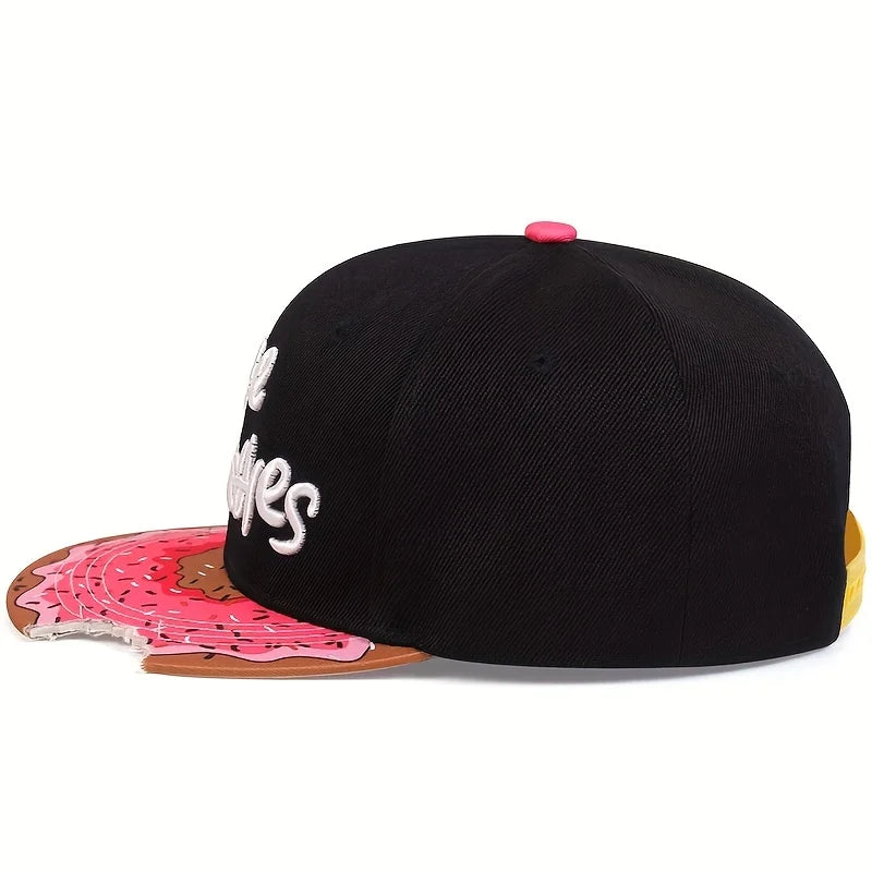 Unisex Letter Embroidery Watermelon Printing Hip-hop Hats Outdoor Adjustable Casual Baseball Caps Sunscreen Hat