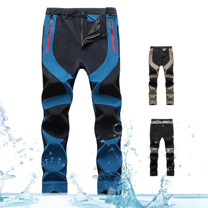 Outdoor Quick Drying Pants For Men Sports Breathable Spring Hiking Pants Elastic Casual Camping Fishing Trousers Splicing Colors
