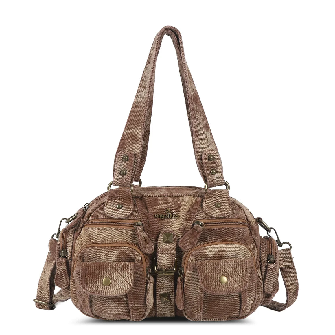 Bag Women Small Handbags Satchel Top-handle Handbag PU Shoulder Bag 8”x11” Dumpling Pack Multi-pockets Shoulder Bag
