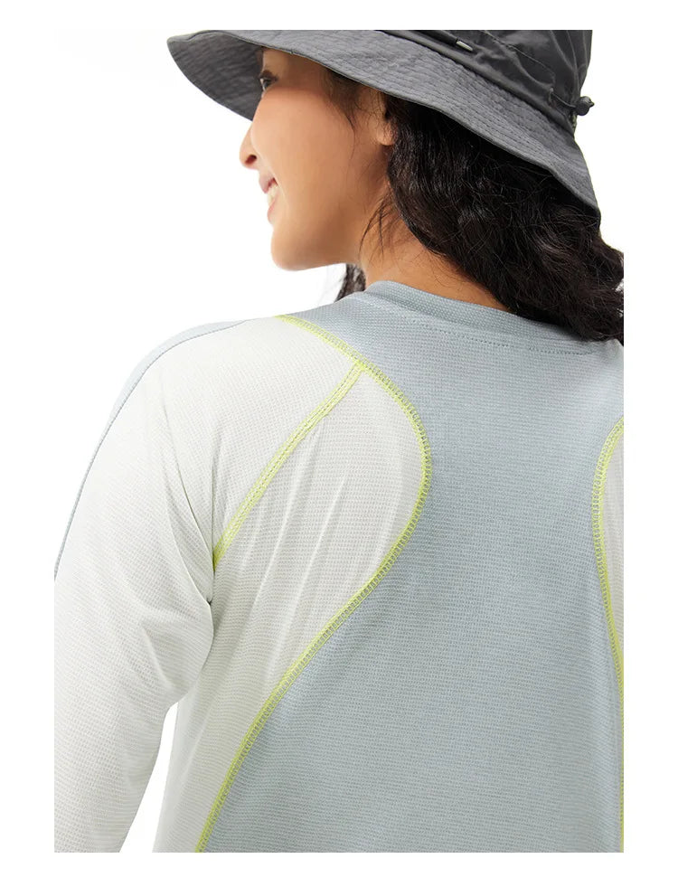Unisex Sport  Long-Sleeved T-Shirt with Moisture-Wicking, Quick-Drying & Contrast Shoulder Design