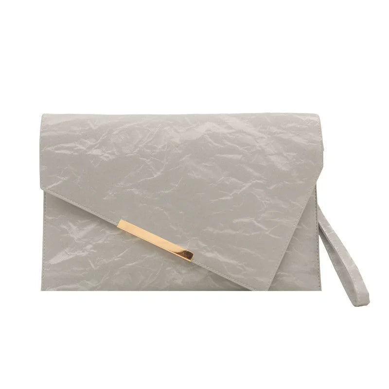 Fashion Women Clutch Soft PU Leather Solid Color Evelope Bag Wristlet Bags Female Small Handbags Day Clutches Evening Party Bags