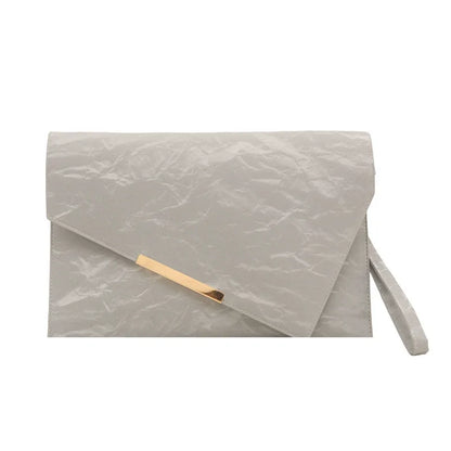 Fashion Women Clutch Soft PU Leather Solid Color Evelope Bag Wristlet Bags Female Small Handbags Day Clutches Evening Party Bags