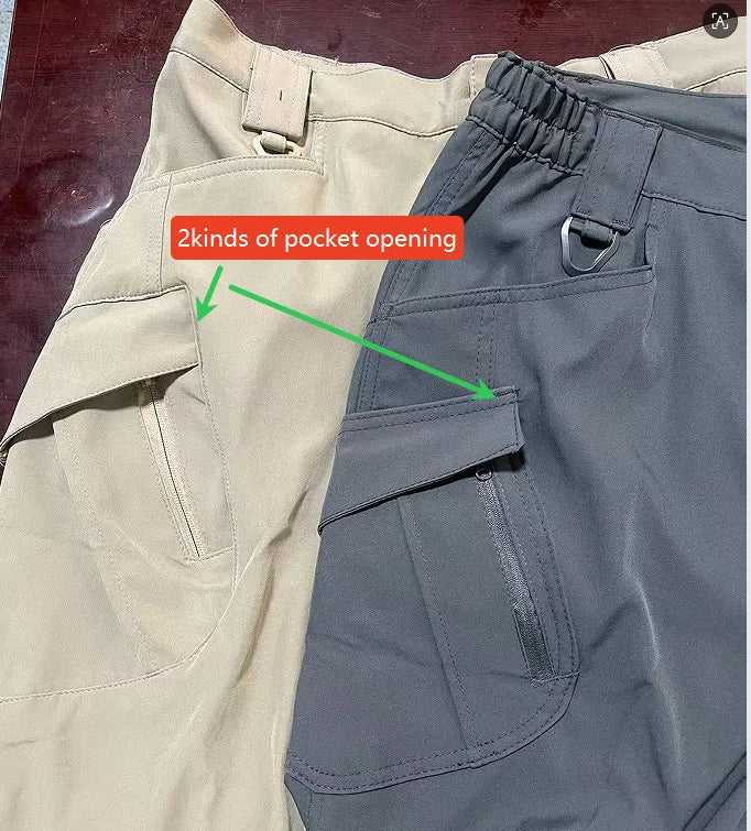 Men Elastic Sharkskin Spring Autumn City Cargo Pants Hiking Camping Climbing Casual Tactical Military Combat Trousers Quick Dry