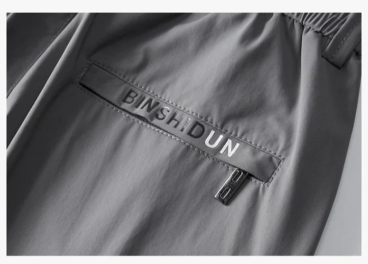 Korean Street Summer Y2K Men's Ice Silk Casual Pants All Match Elastic Sweatpants Office Business Fashion Straight Suit Trousers