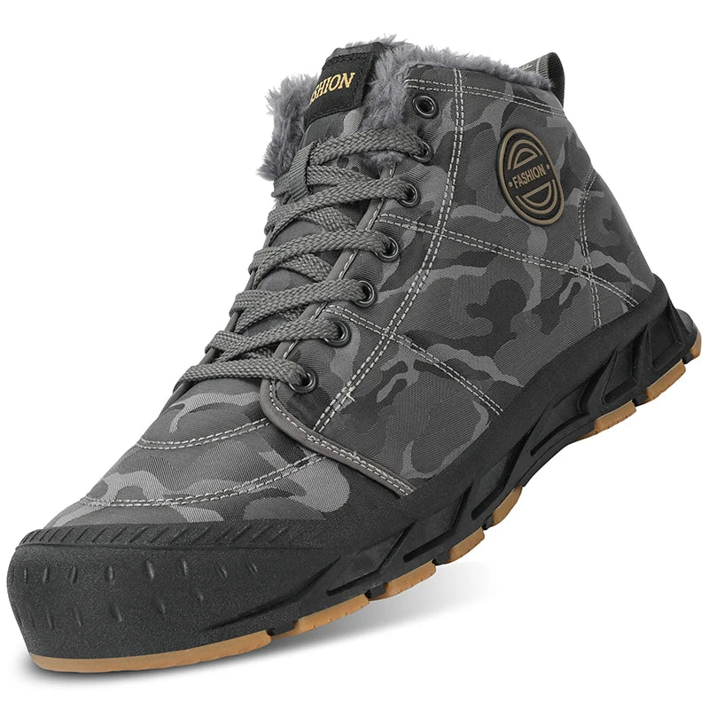 Men Winter Snow Boots Super Warm Men Hiking Boots Waterproof Men's Boots Outdoor Sneakers Non-slip Rubber Men's Work Ankle Boots